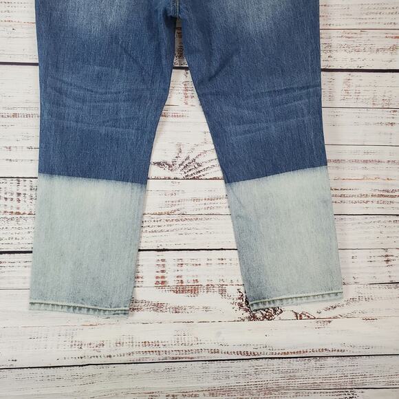 EVIDNT Los Angelos Malibu Crop Jeans Sz 30 Dip Dyed Two Toned Capri NWT Festival - Picture 11 of 15